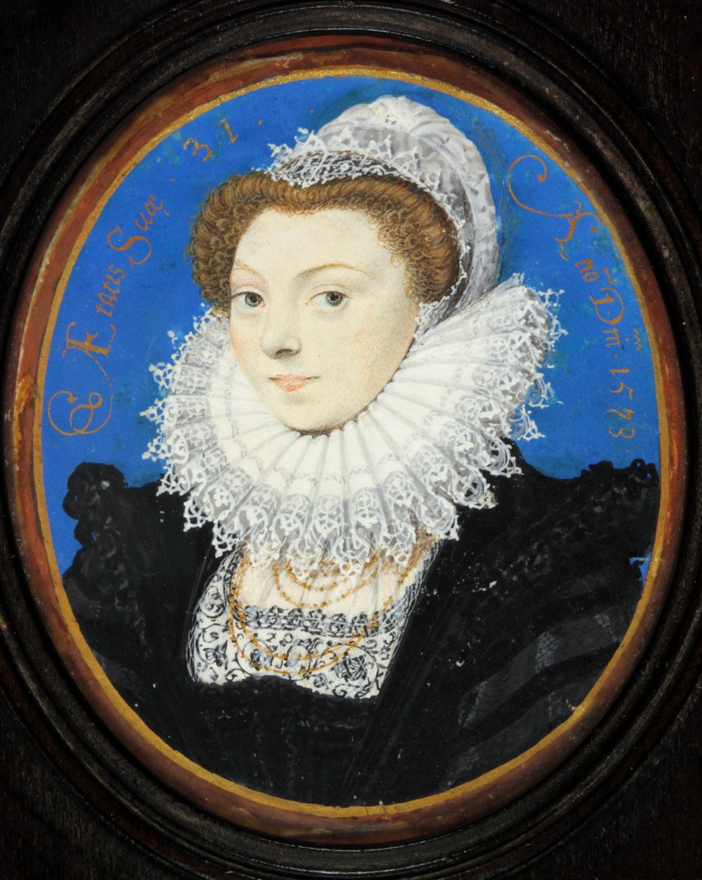 Femme inconnue avec une coiffe en dentelle - Nicholas Hilliard