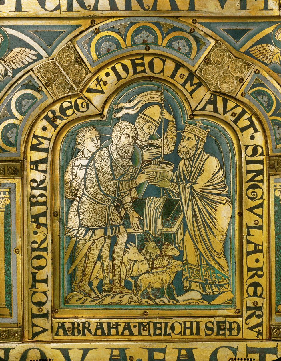 Abraham et Melchizédek ... (émail cuivre doré) - Nicholas of Verdun