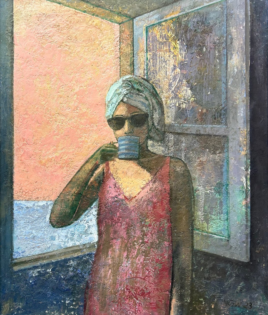 Americano, 2023-23 (huile sur carton) - Nick Williams