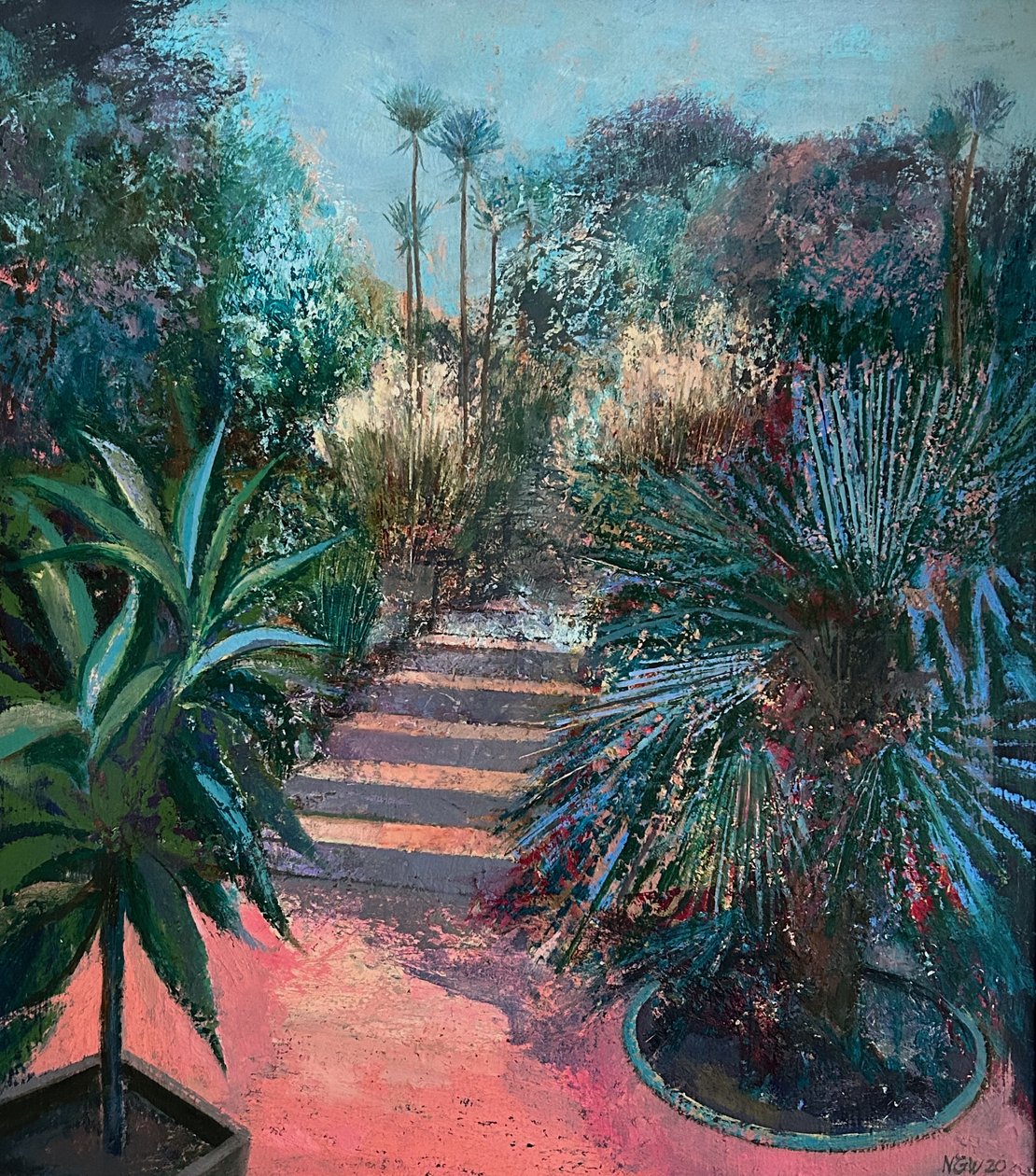 Jardin englouti, 2020-23 (huile sur carton) - Nick Williams