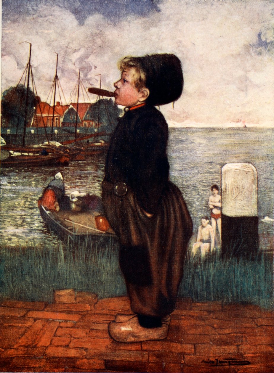 Un garçon fumant, Volendam, 1904 - Nico Jungman