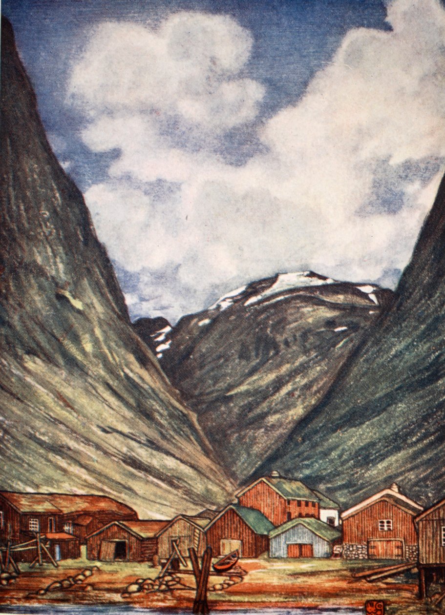 Montagne Enneigée à Sundalsoren, 1905 - Nico Jungman