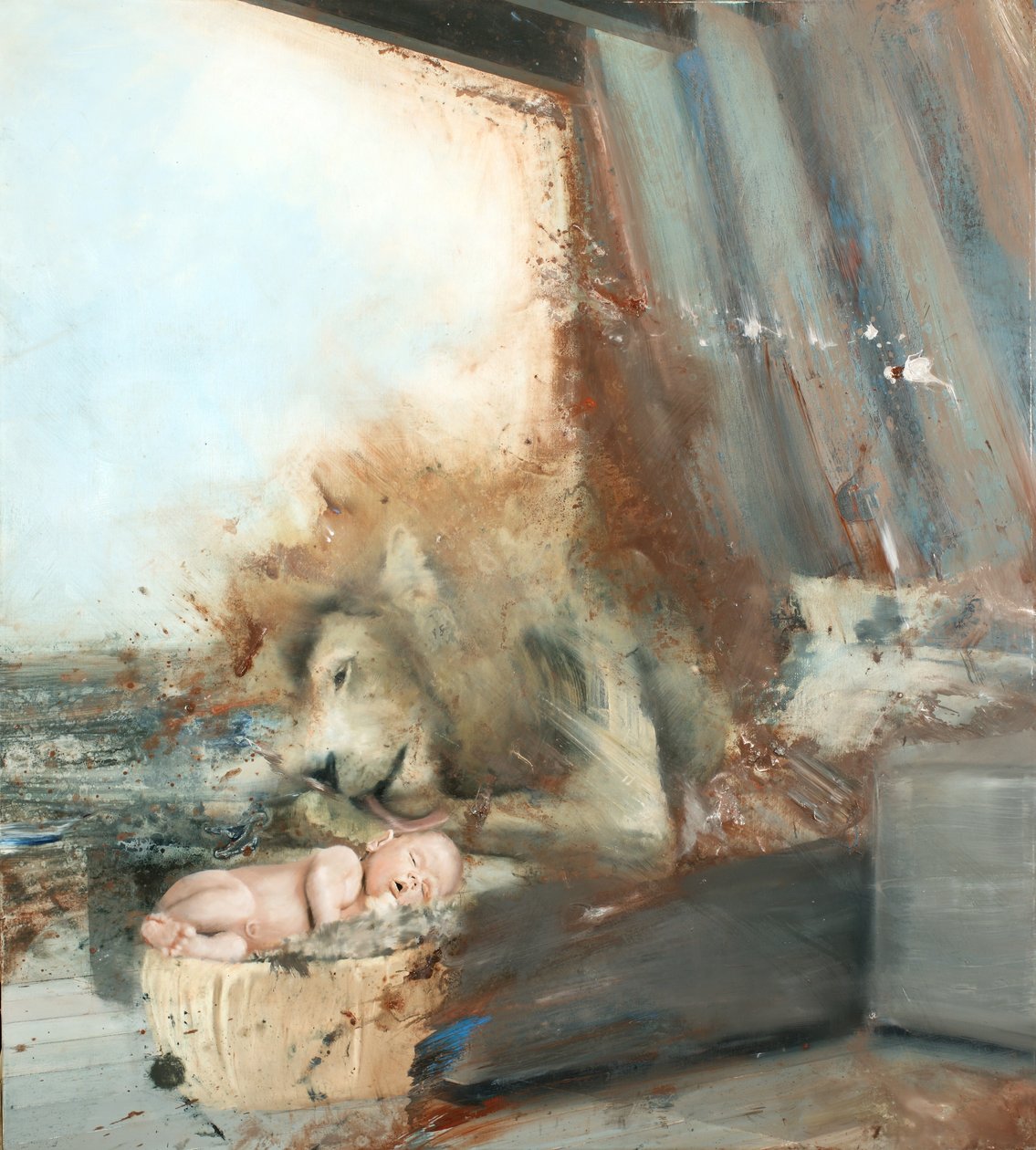 Lion avec enfant - Nicola Pucci