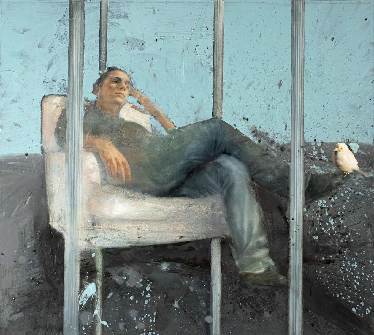 Méditation avec moineau, 2023 - Nicola Pucci