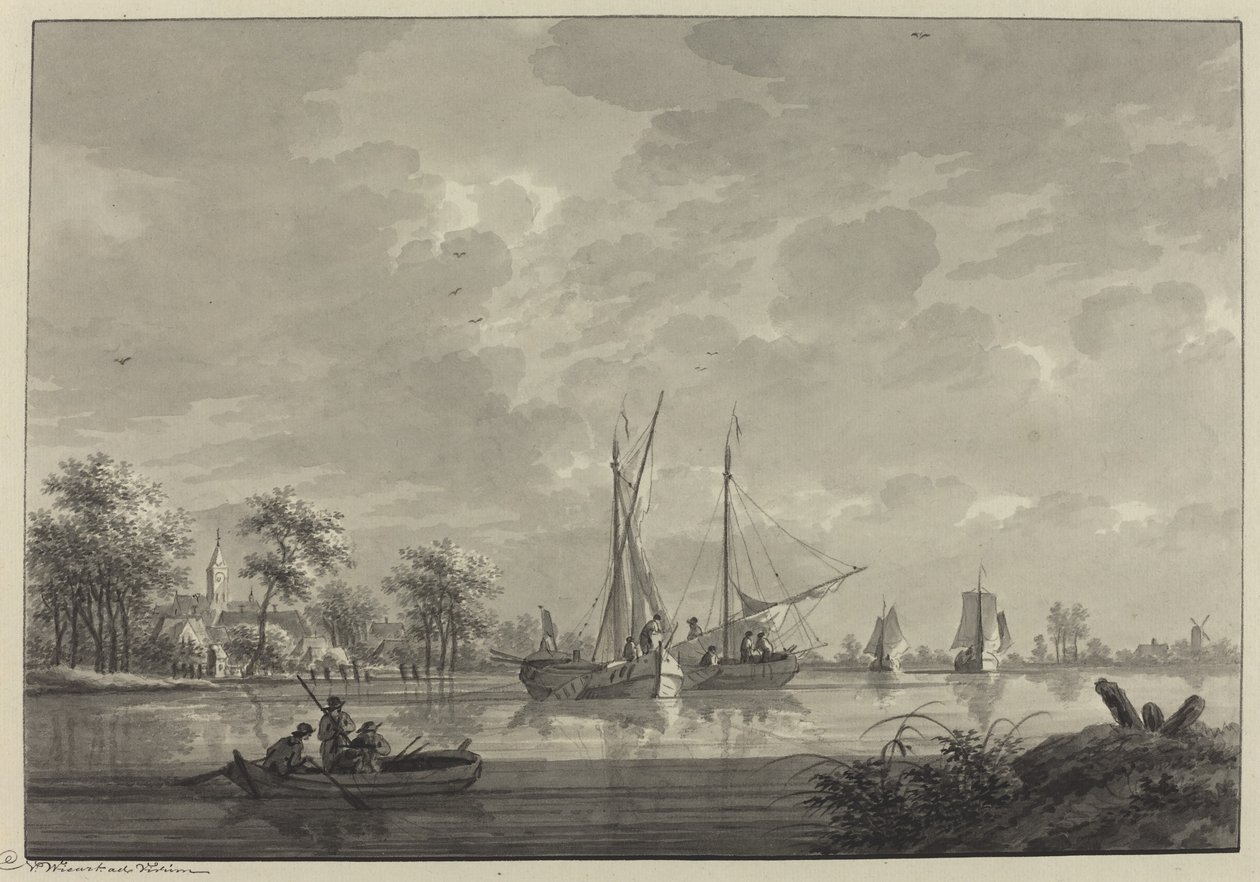 Tull sur la rivière Waal - Nicolaas Wicart