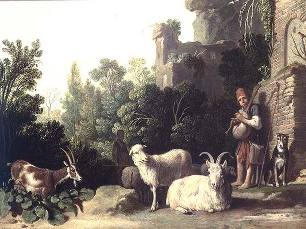 Chevrier jouant de la cornemuse - Nicolaes Cornelisz c.1592 1655 Moeyaert