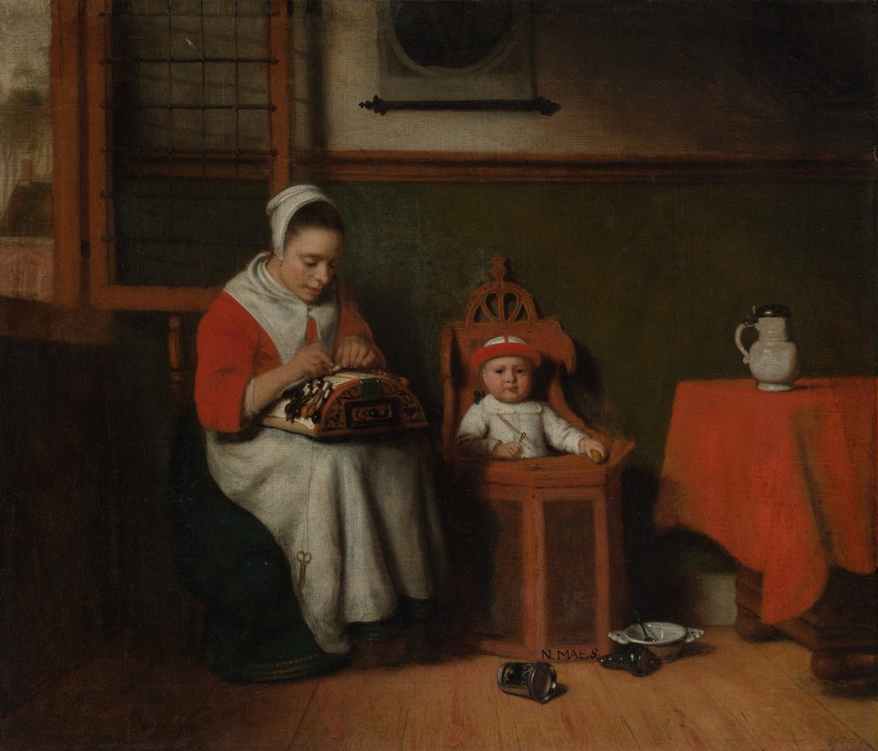 La Dentellière, c.1656 - Nicolaes Maes