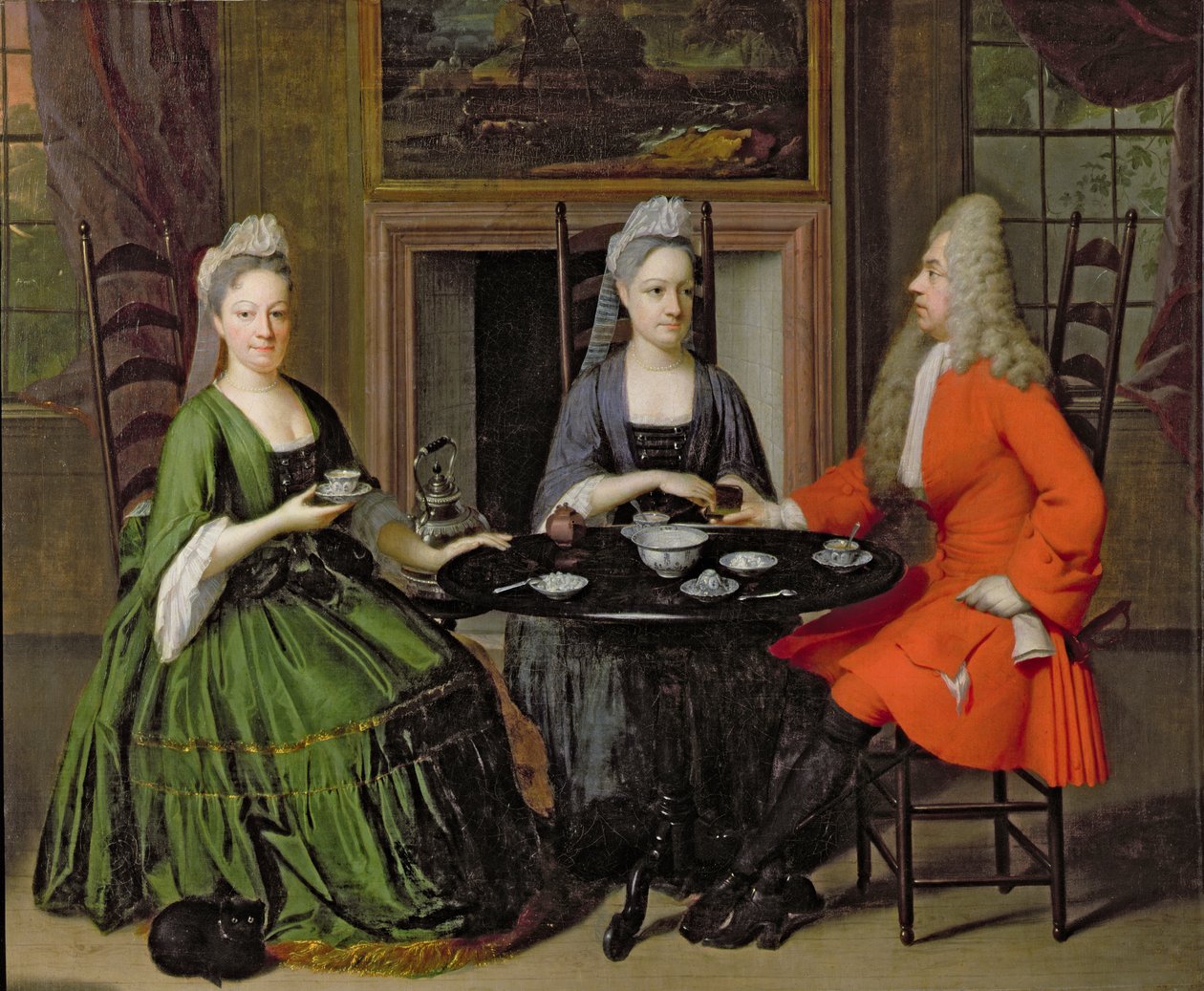 Une fête de thé - Nicolaes Verkolje