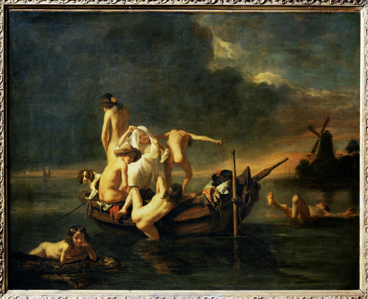 La Beignade - Le bain ... - Nicolaes (follower of) Maes