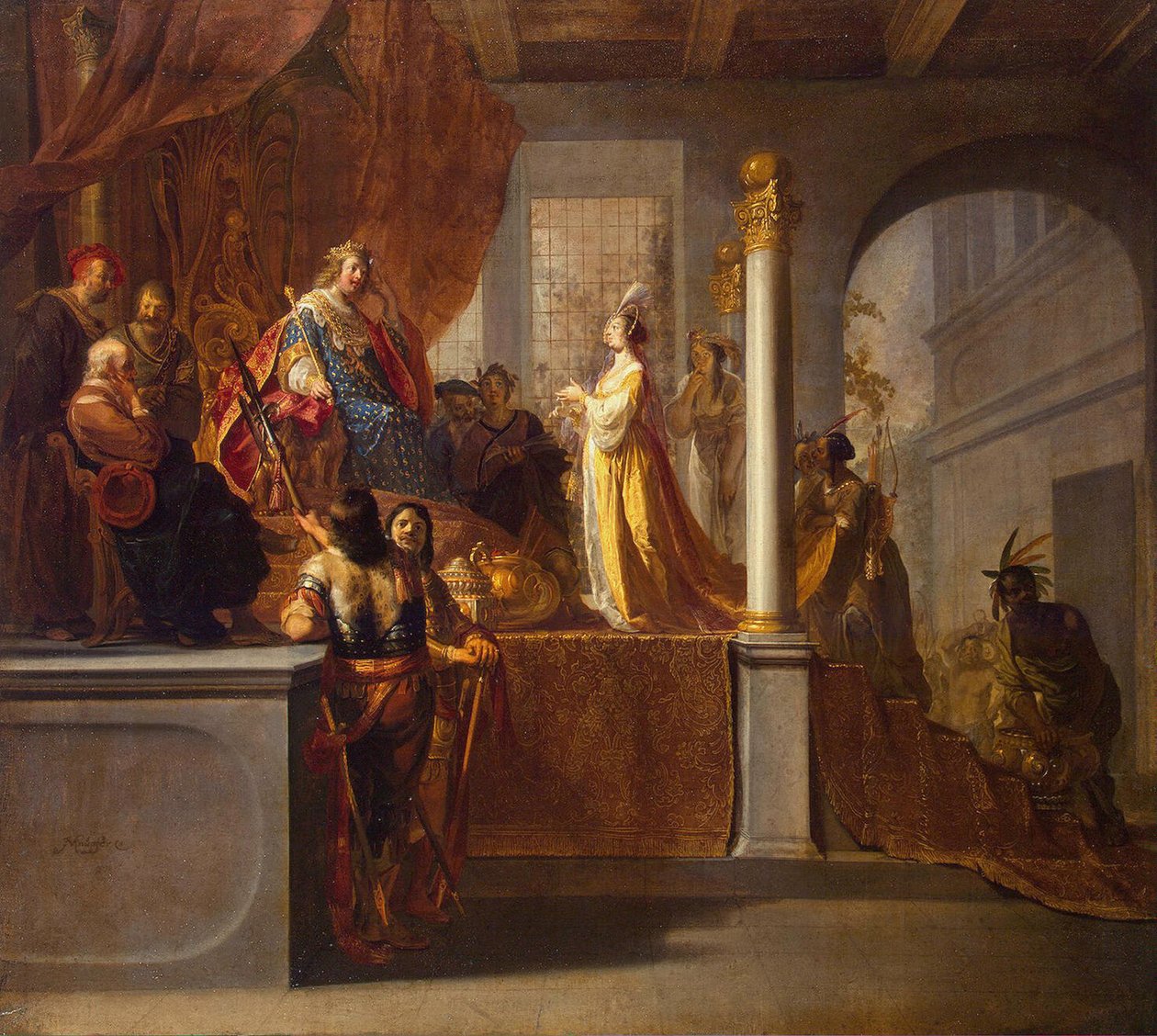 Reine de Saba devant Salomon, 1640s - Nicolaes Knüpfer