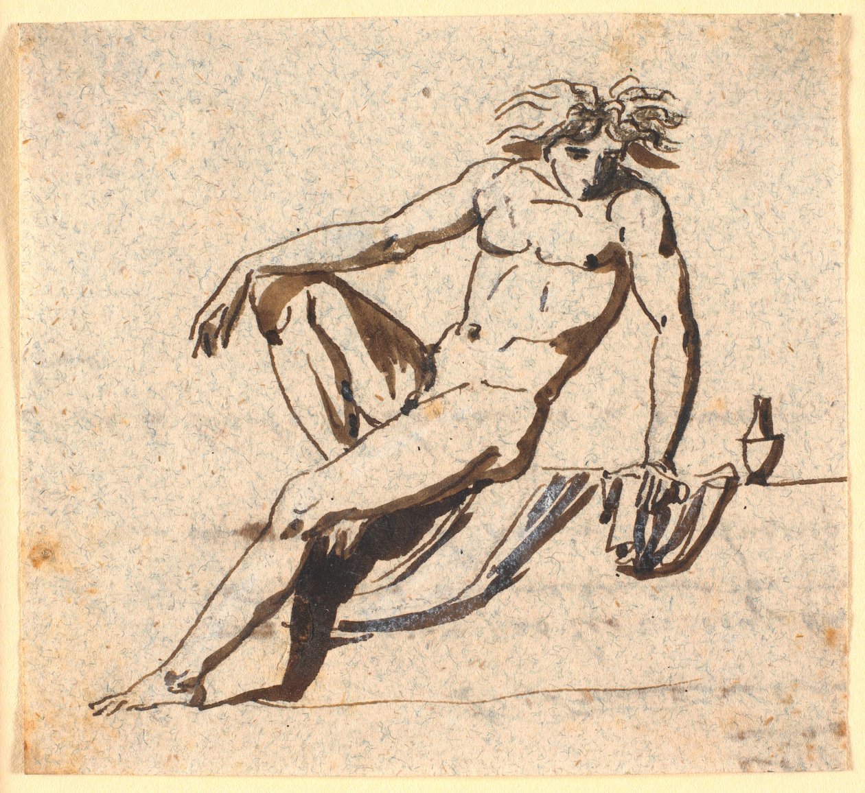 Modèle masculin assis - Nicolai Abildgaard