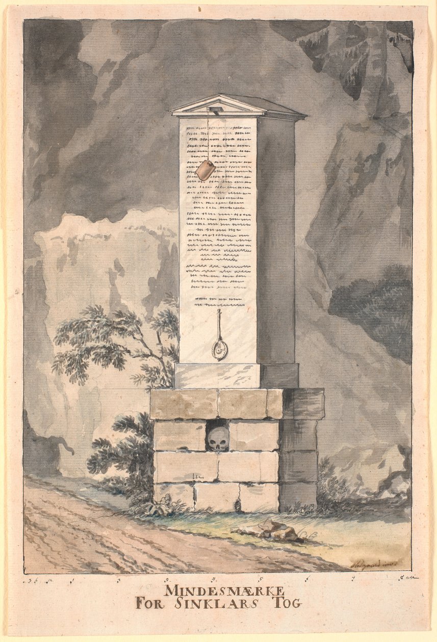 Esquisse pour un monument commémoratif pour Sinclair - Nicolai Abildgaard