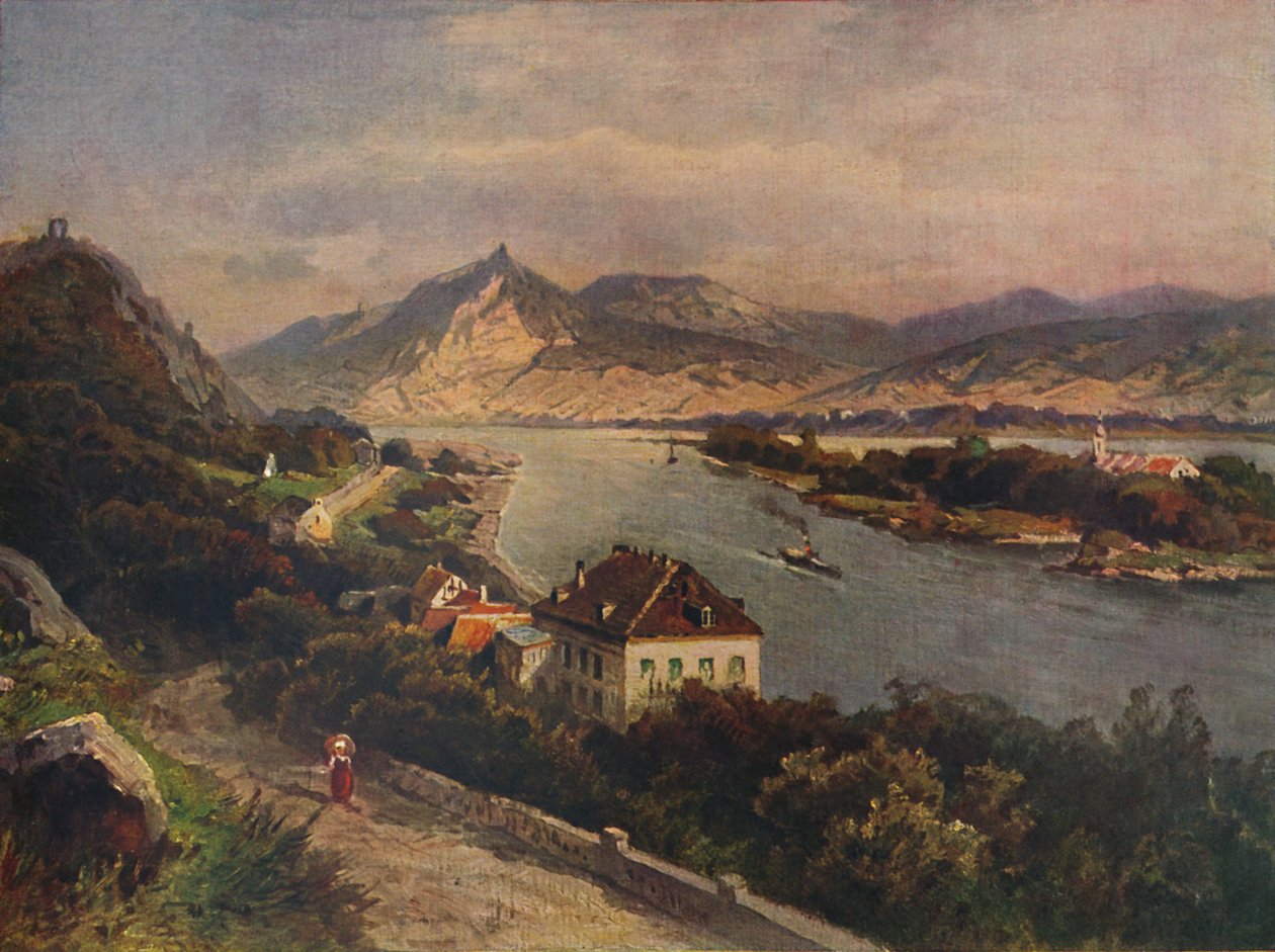 Rolandseck - Insel Nonnenwerth und Siebengebirge, 1923 - Nicolai Astudin