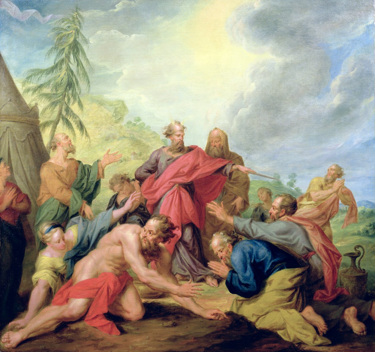 Moïse frappant le rocher - Nicolas Bertin