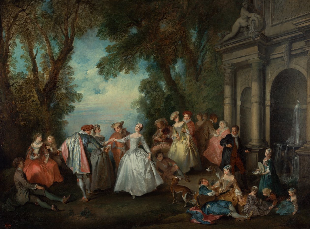 Danse devant une fontaine - Nicolas Lancret