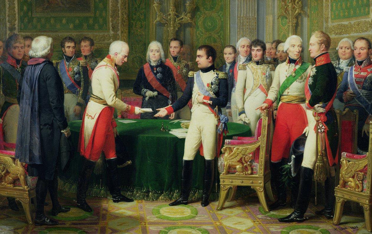 Napoléon Ier (1769-1821) recevant le baron Vincent, l