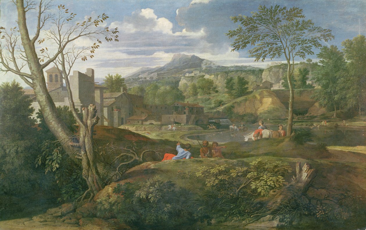 Paysage avec bâtiments, 1648-51 - Nicolas Poussin