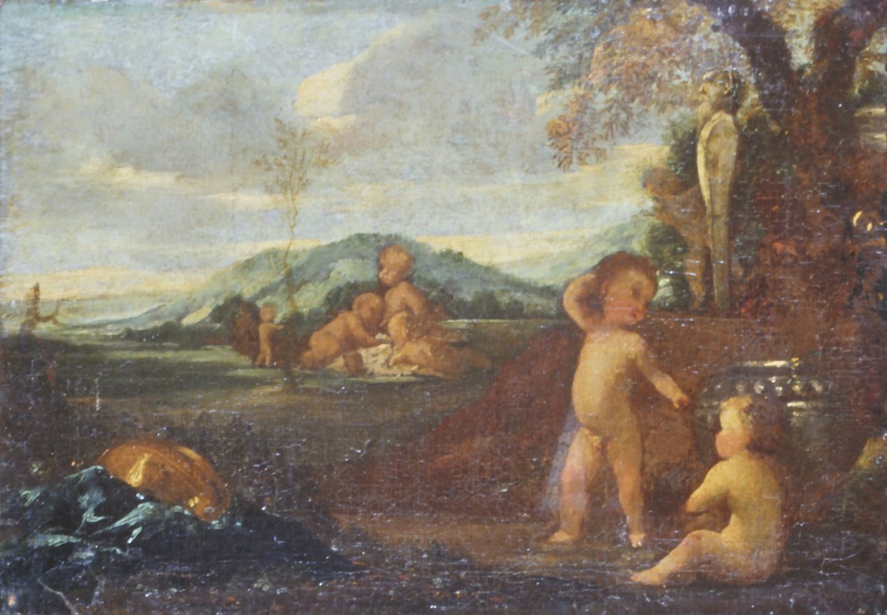 Putti dans un paysage - Nicolas Poussin