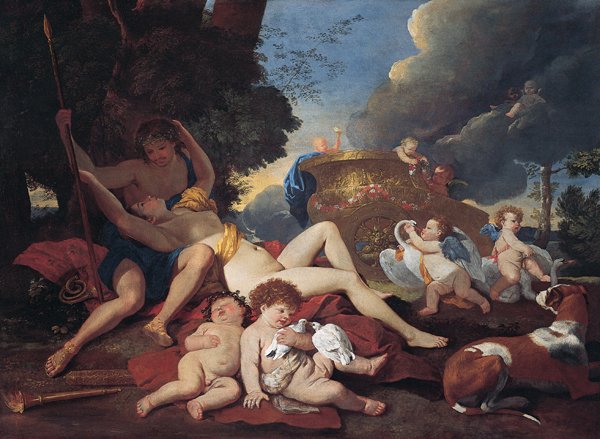 Vénus et Adonis - Nicolas Poussin