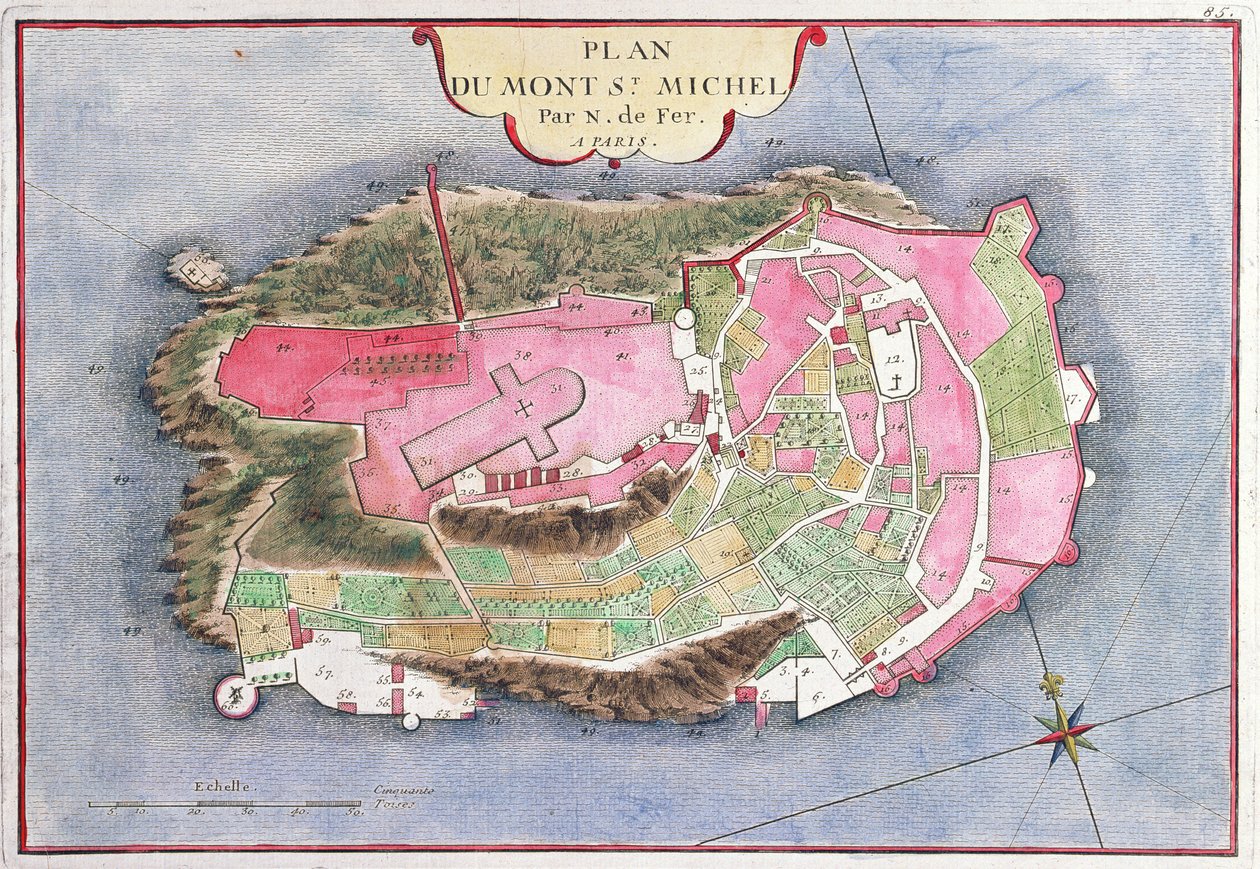 Plan du Mont Saint-Michel, 1703 - Nicolas de Fer