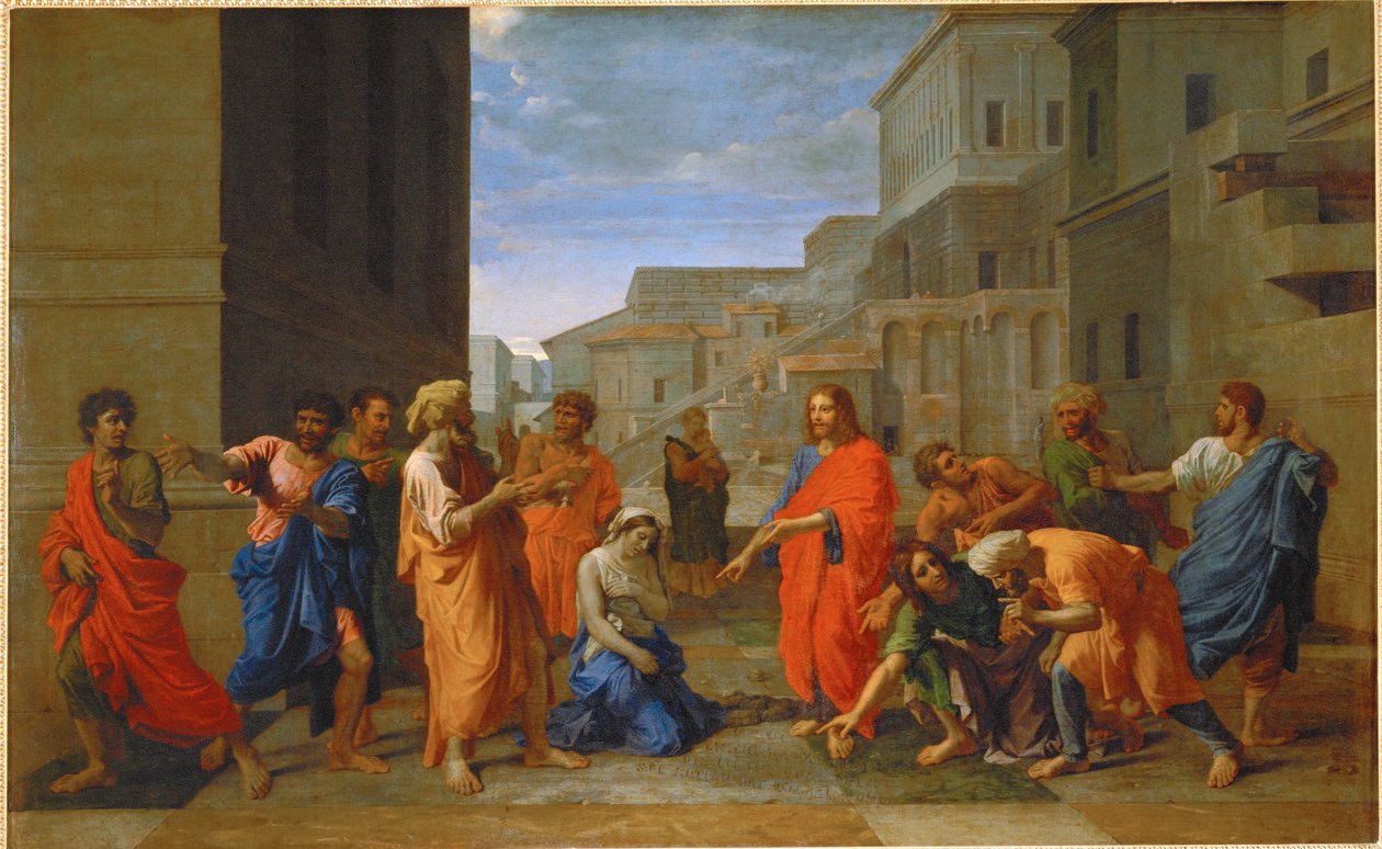 La femme adultère ... - Nicolas (attr.to) Poussin