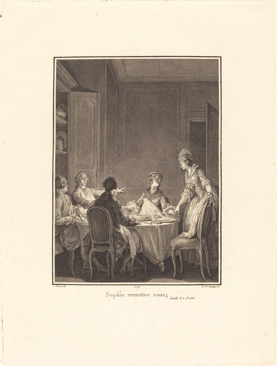 Sophie remettez-vous - Nicolas Delaunay after Jean Michel Moreau