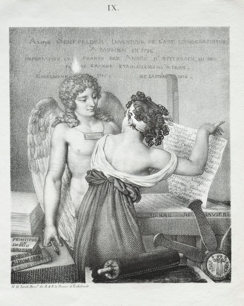 Le Génie de la lithographie, 1819 - Nicolas Henri Jacob