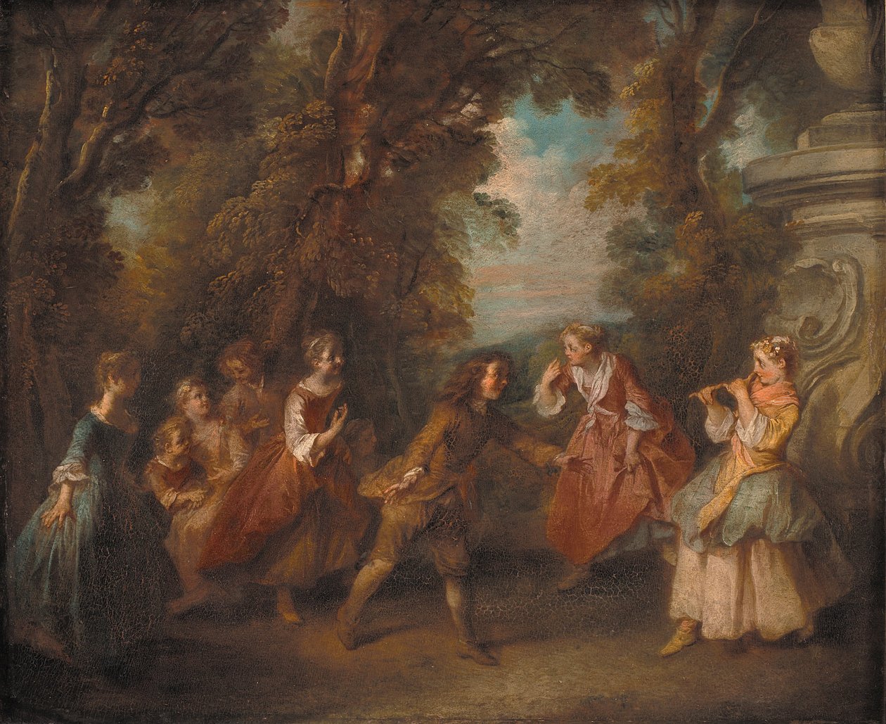 Enfants jouant en plein air - Nicolas Lancret