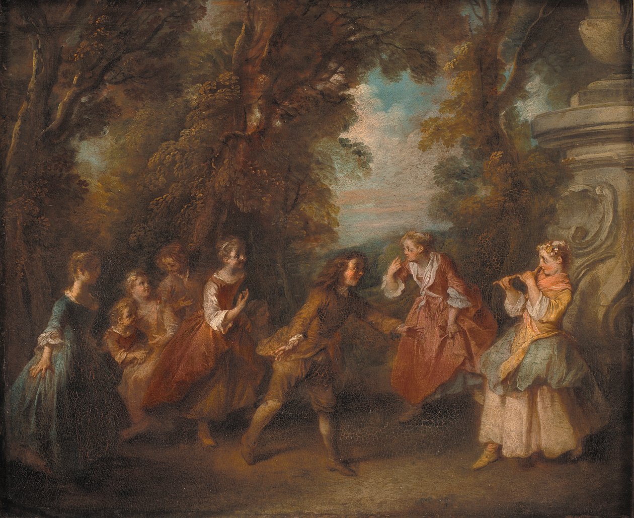 Enfants jouant en plein air - Nicolas Lancret