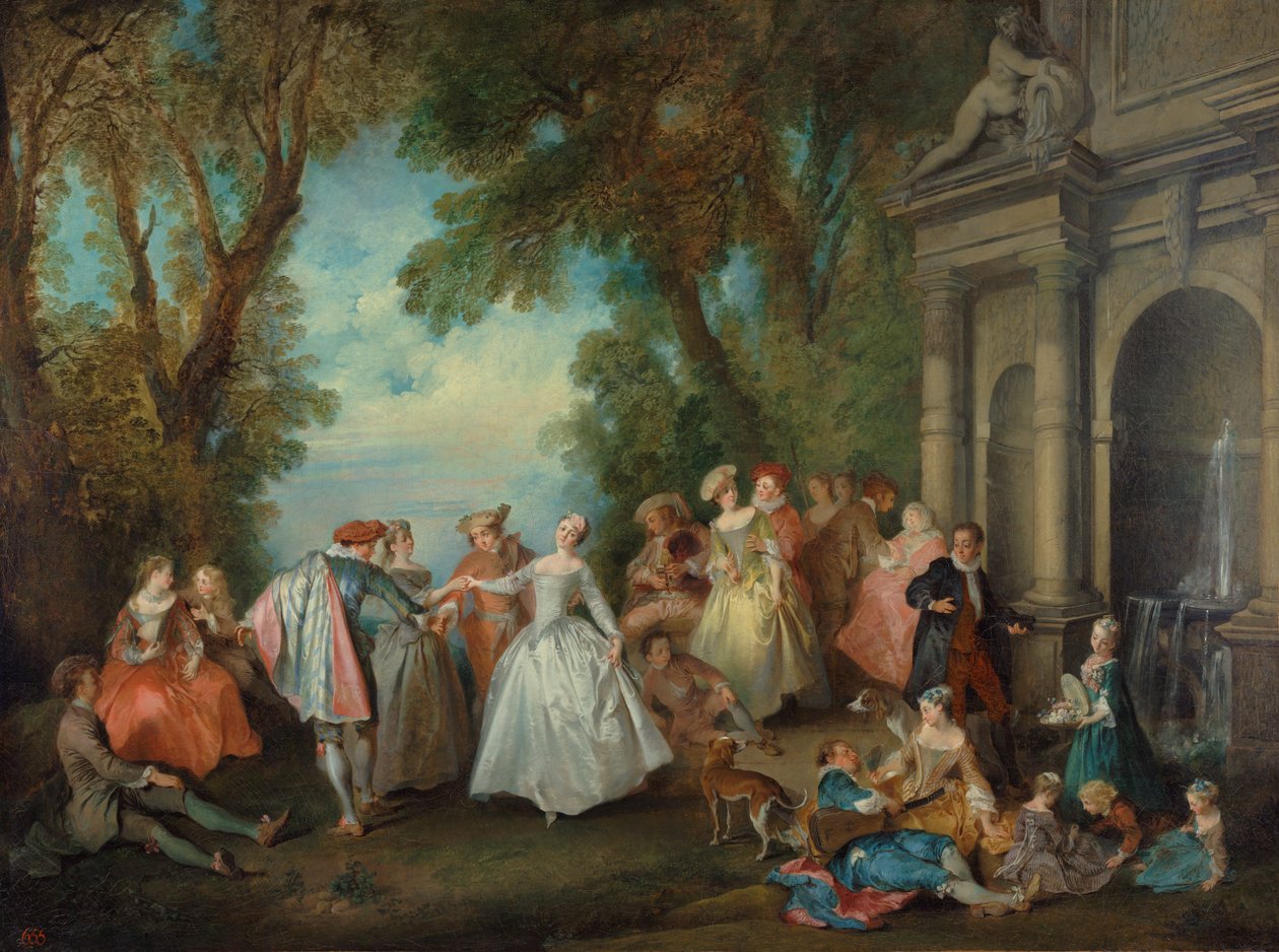 Danse devant une fontaine - Nicolas Lancret