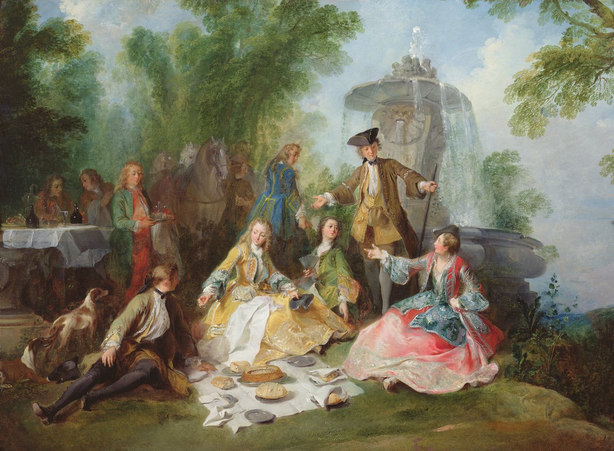 Le repas de la partie de chasse, vers 1737 - Nicolas Lancret