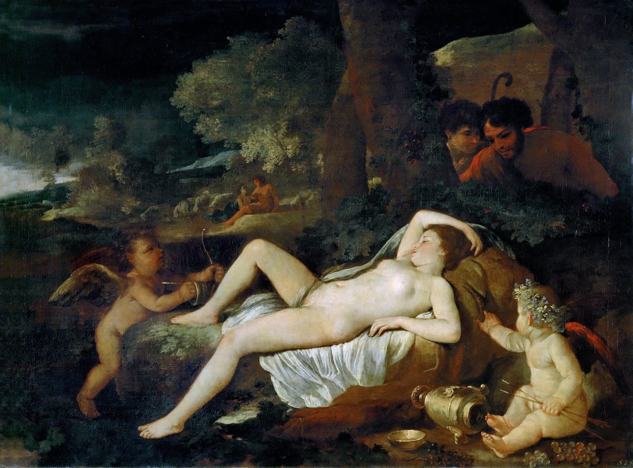 Vénus au repos avec Cupidon, vers 1624 - Nicolas Poussin