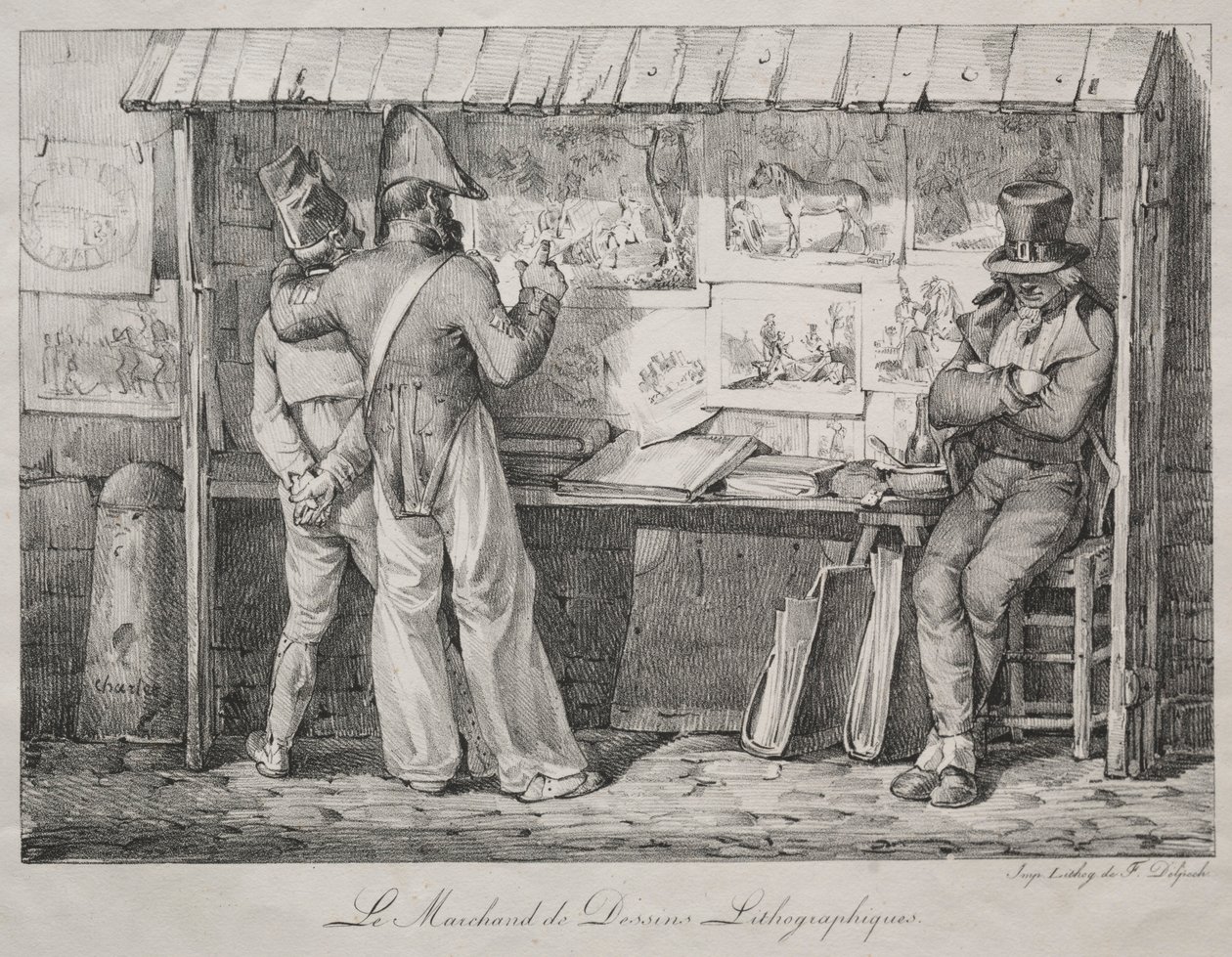 Le marchand de lithographies - Nicolas Toussaint Charlet