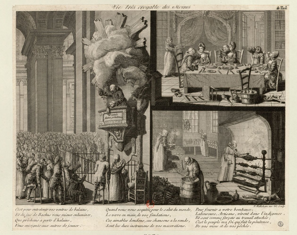 Vie très croyable des Moines, c. 1789 - Nicolas Walkcheim