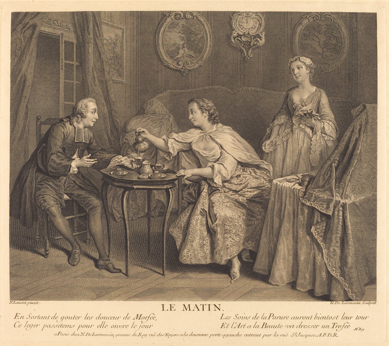 Le matin - Nicolas de Larmessin IV after Nicolas Lancret