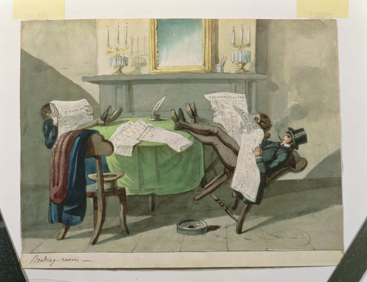 Salle de lecture de la maison Astor, 1840 - Nicolino Calyo