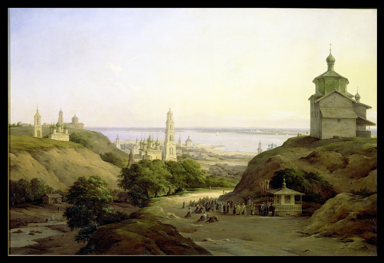 Vue de Yuryevets, sur la Volga, 1851 - Nikanor Grigor