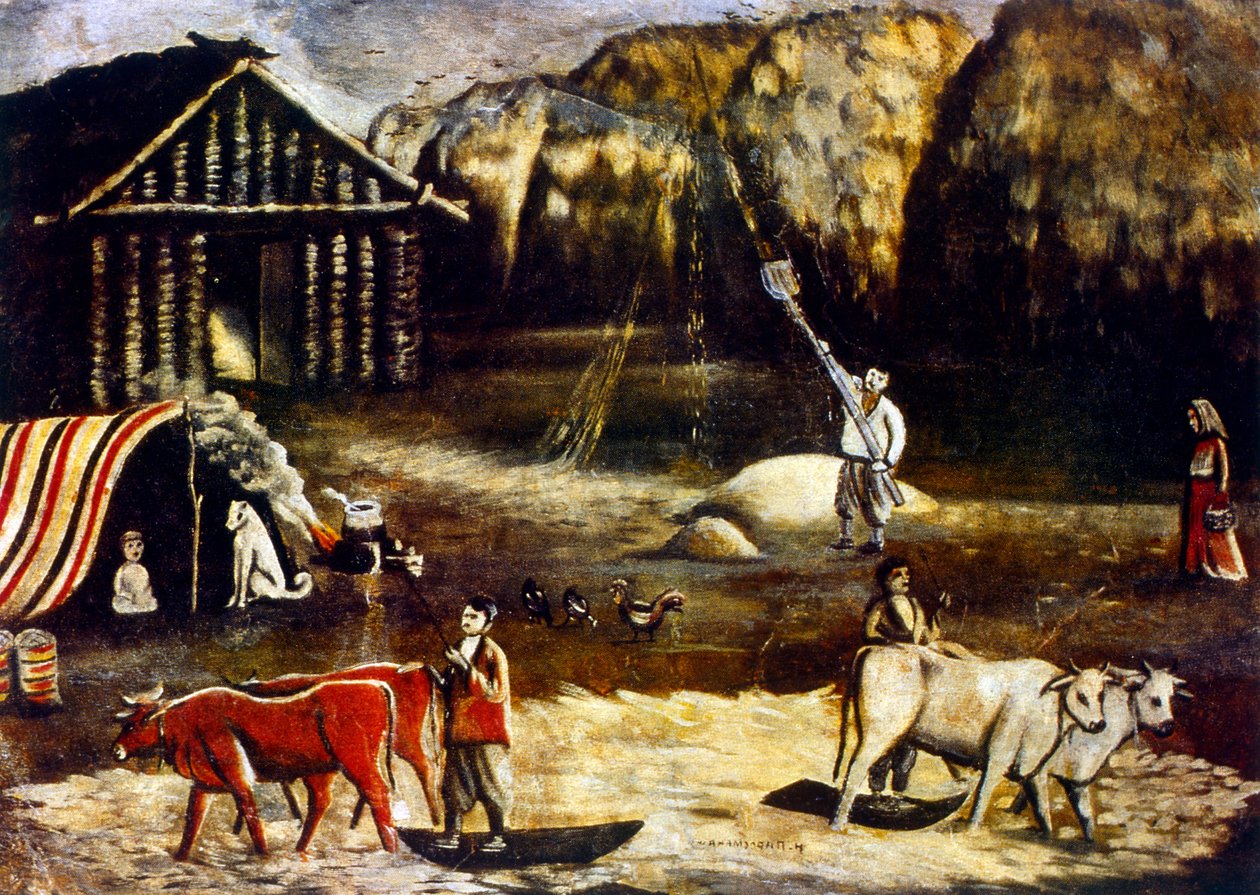 Scène de ferme - Niko Pirosmani