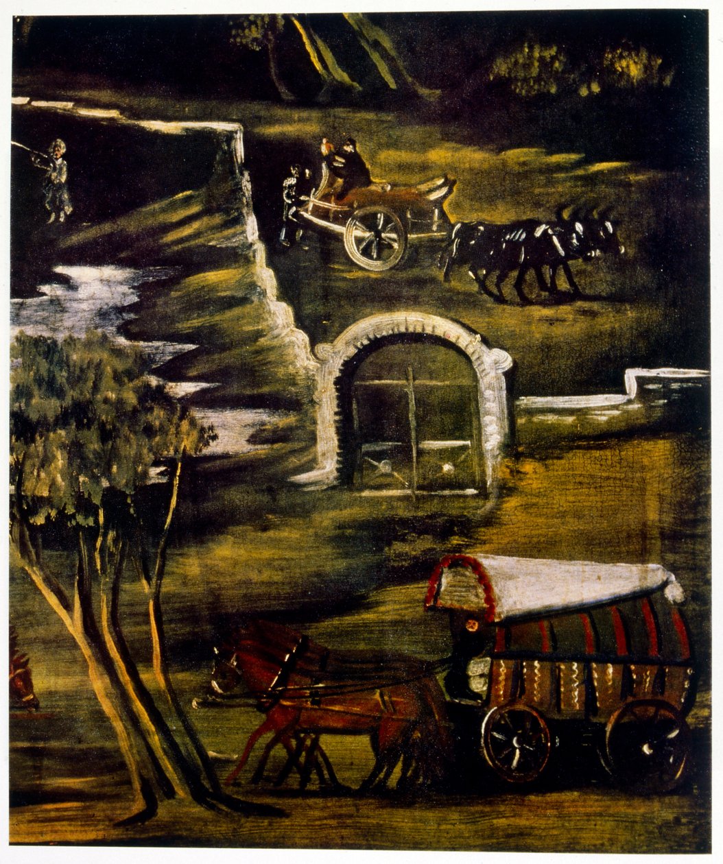 Transport à travers la campagne de Zaqatala - Niko Pirosmani