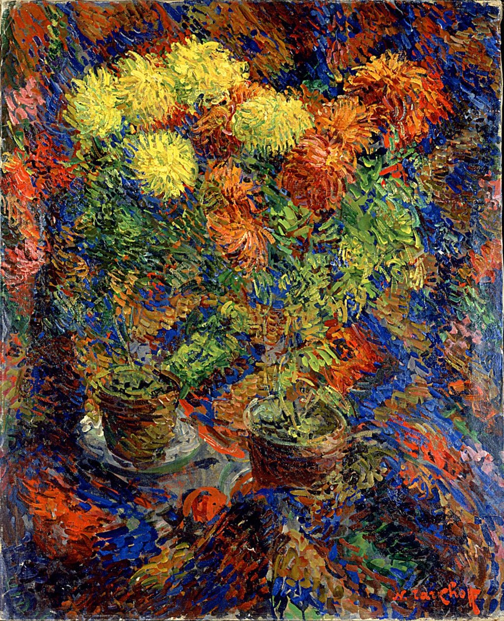 Chrysanthèmes sur un tapis oriental - Nikolai Alexandrovich Tarkhov