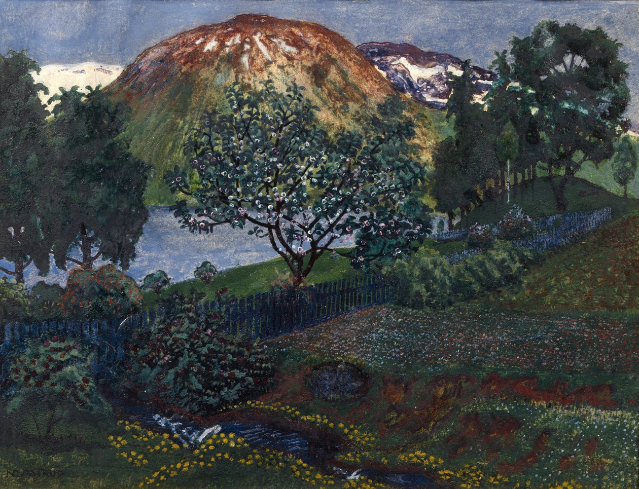 Nuit de juin dans le jardin - Nikolai Astrup