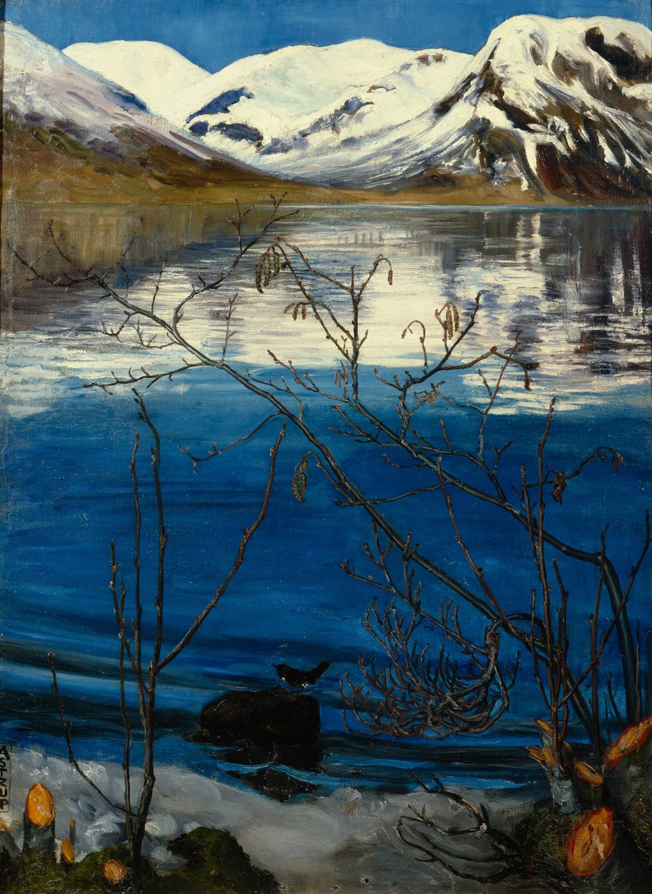 Humeur de mars à Jølstrervannet - Nikolai Astrup