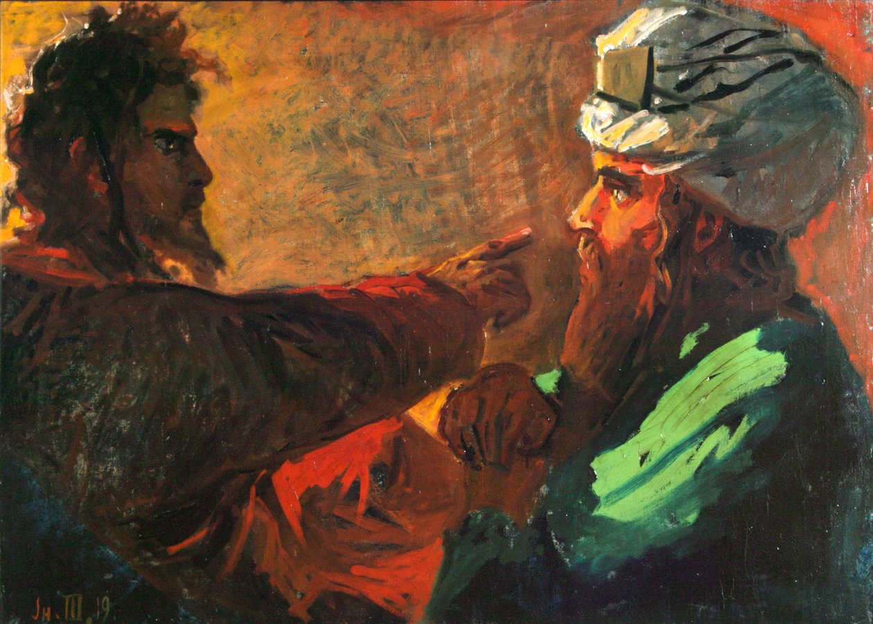 Étude de Christ et Nicodème, 1889 - Nikolai Nikolayevich Ge