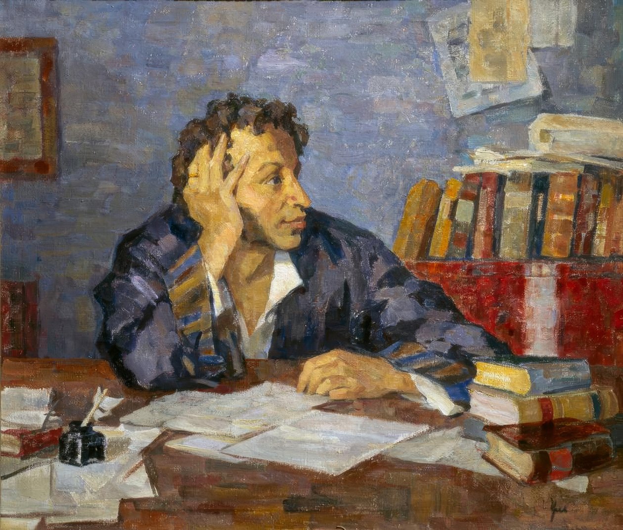 Portrait du poète Alexandre Pouchkine - Nikolaj Pawlowitsch Uljanow