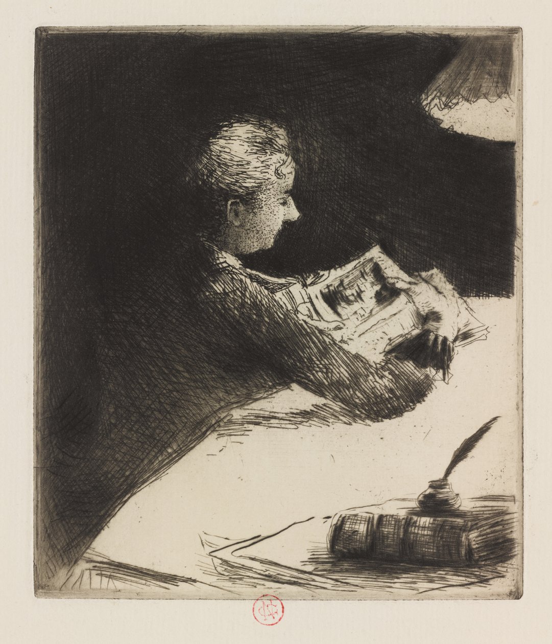 Lecture de nuit, 1864-94 - Norbert Goeneutte