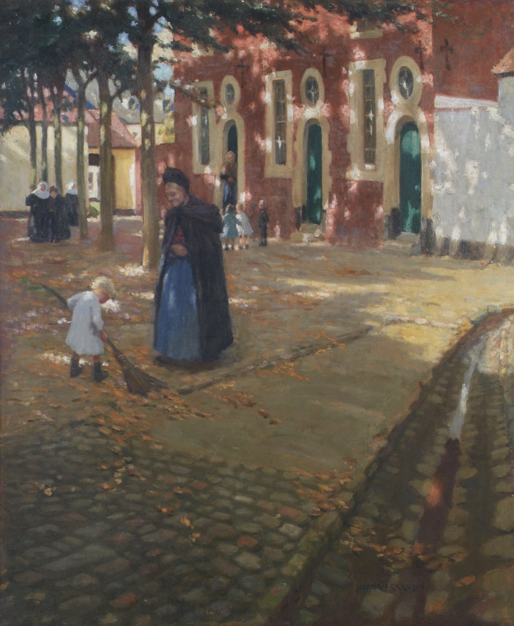 Soleil dans le béguinage - Norman Garstin