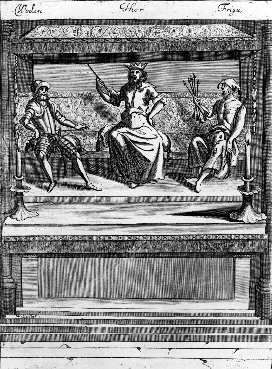 Woden, Thor et Friga, 1670-1680 - Norwegian School