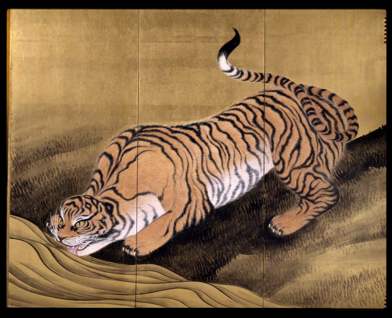 Tigres dans un Paysage - Obun Kunii