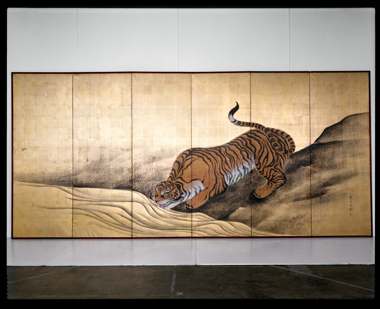 Tigres dans un paysage - Obun Kunii
