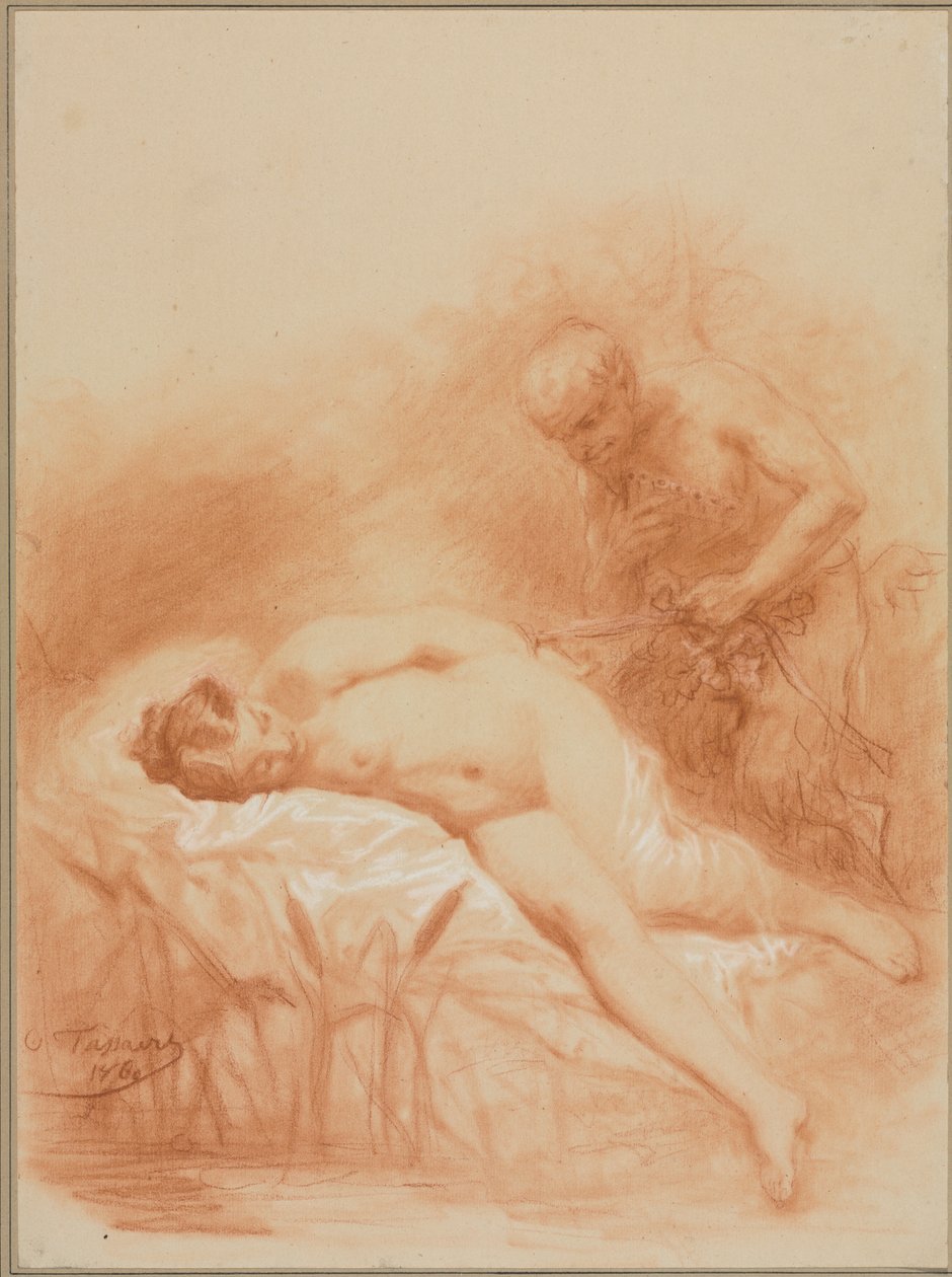 Nymphe et Faune, 1800s - Octave Tassaert